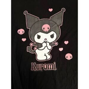 SANRIO KUROMI Graphic Tee NEW Cotton Short Sleeve Black Size L
